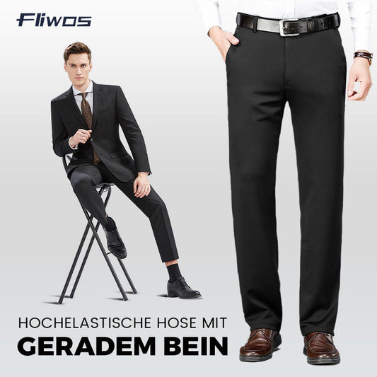 Hochelastische Hose mit geradem Bein