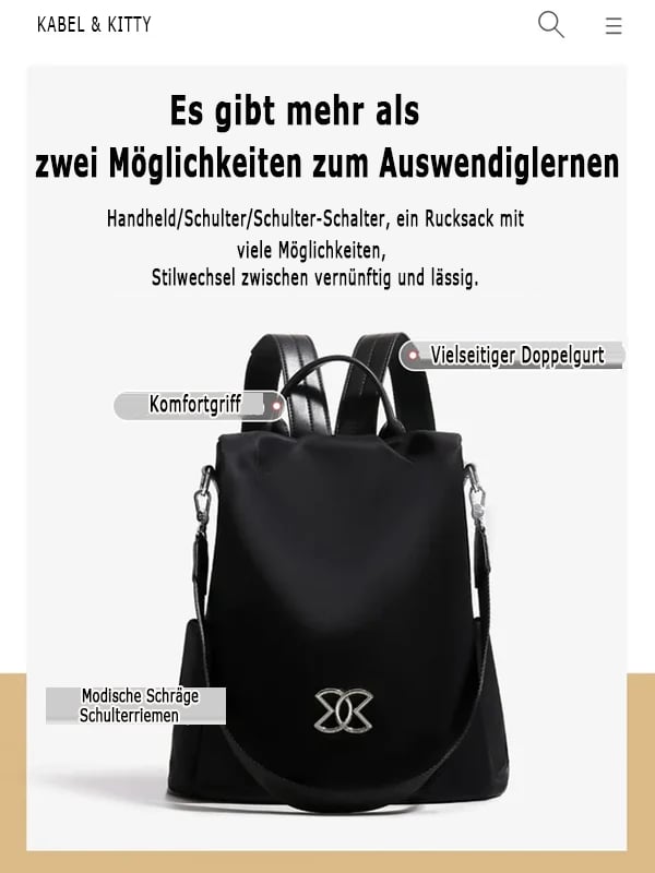 Anti-Diebstahl-Rucksack mit großer Kapazität