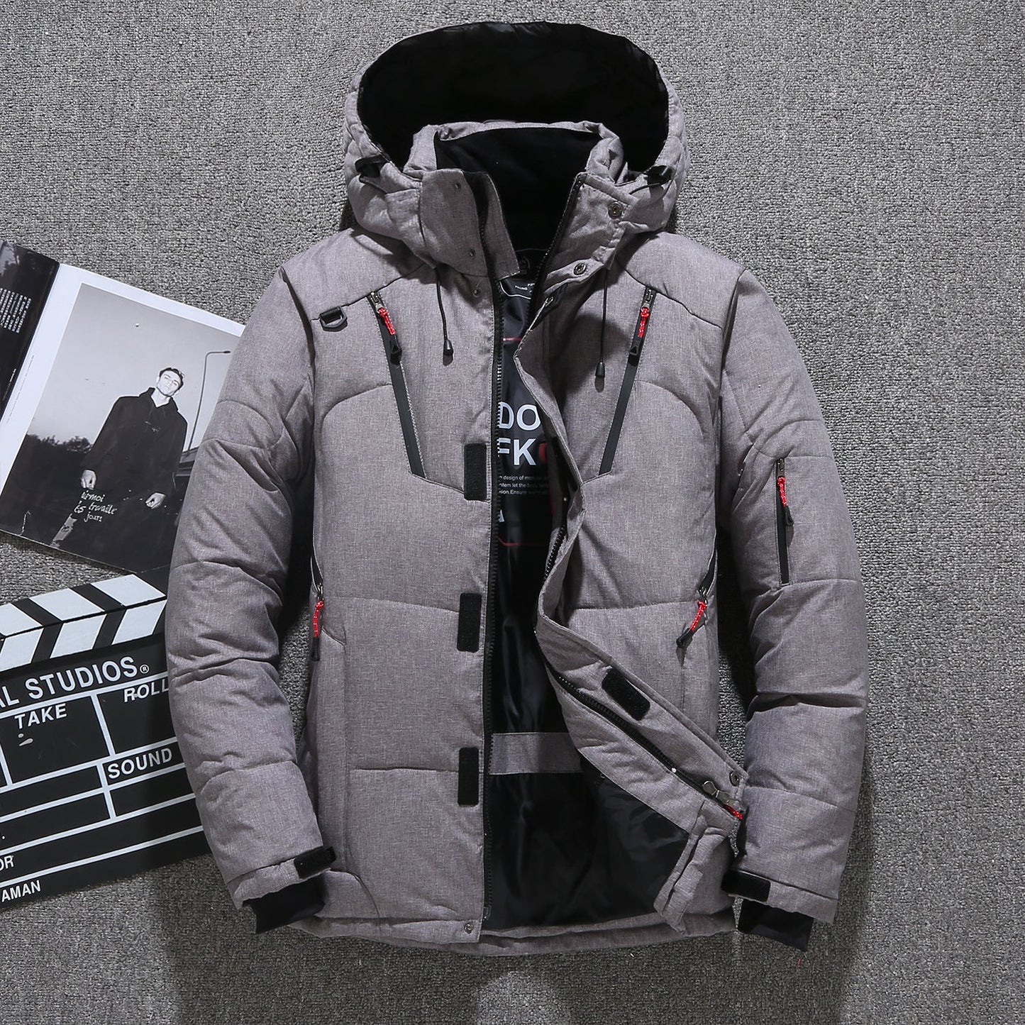 Parka en duvet de canard blanc pour hommes Veste d'hiver chaude